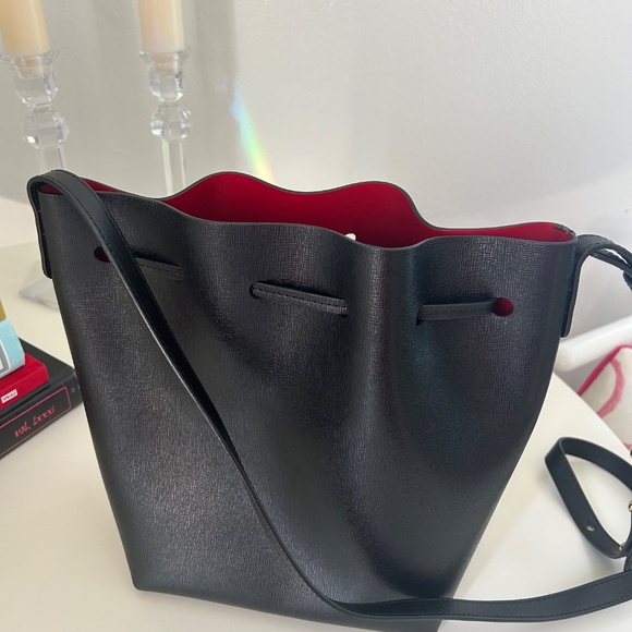Mansur Gavriel Mini Leather Bucket Bag Black - Picture 4 of 4